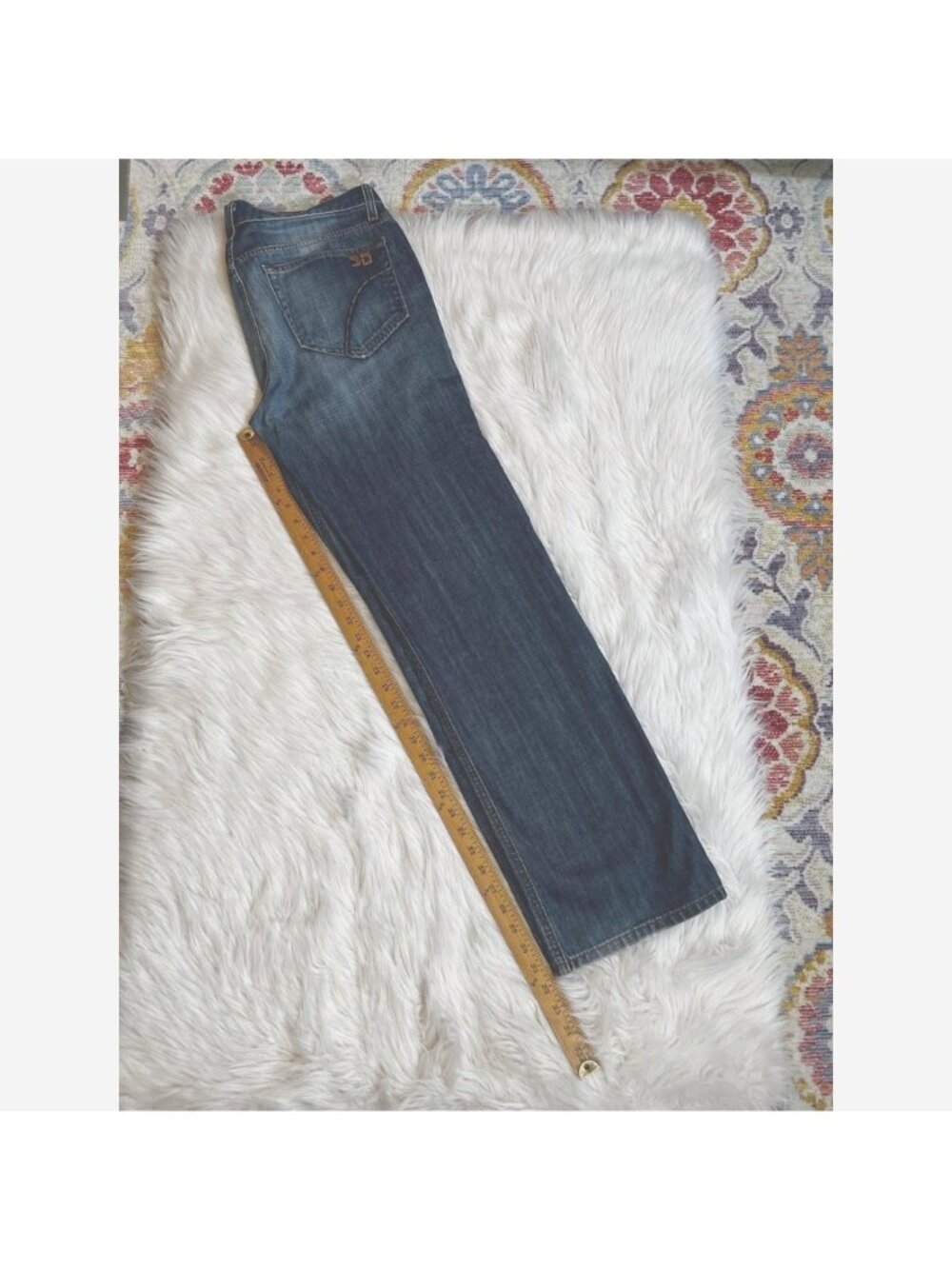Joe's Mens Straight Jeans 32x31 Blue Faded Denim Med Wash Thick Stich Dark Wash - Picture 6 of 6